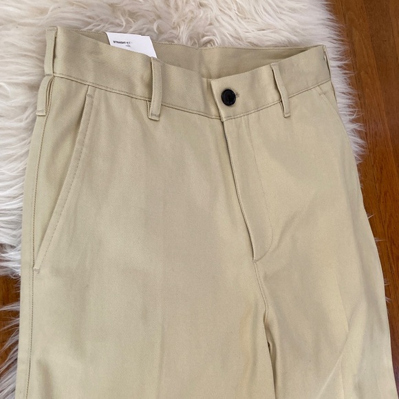 Zara High-Waist Pocket Detail Straight Leg Twill Pants - Picture 6 of 15